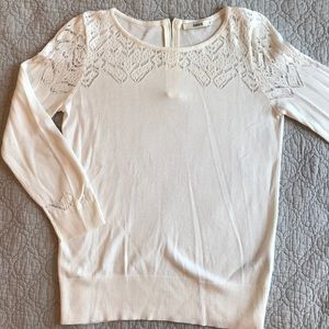 Oasis ivory lace sweater